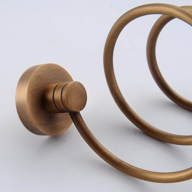 Vintage Copper Hair Dryer Holder - Bathroom Wall Mount Storage Rack