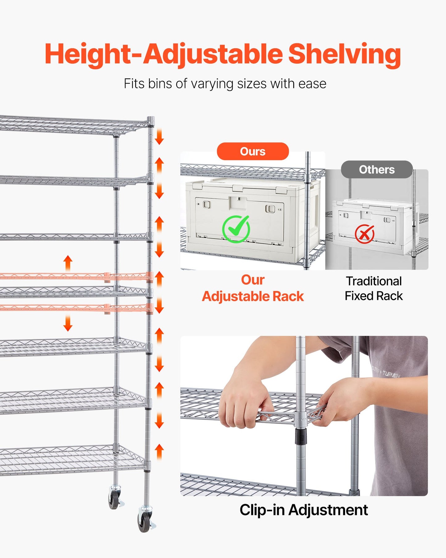 7-Tier Rolling Storage Bin Rack with 24 Small Bins for Garage & Workshop