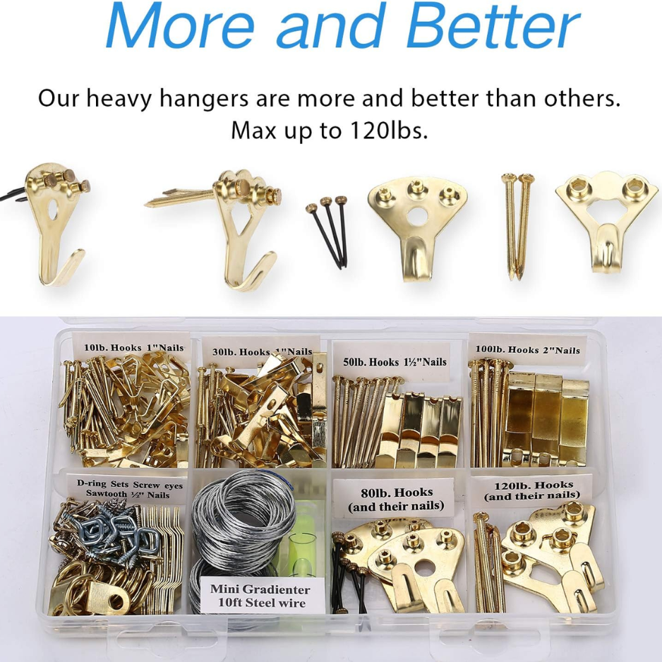 225-Piece Heavy Duty Picture Hanging Kit with Hooks & Wire