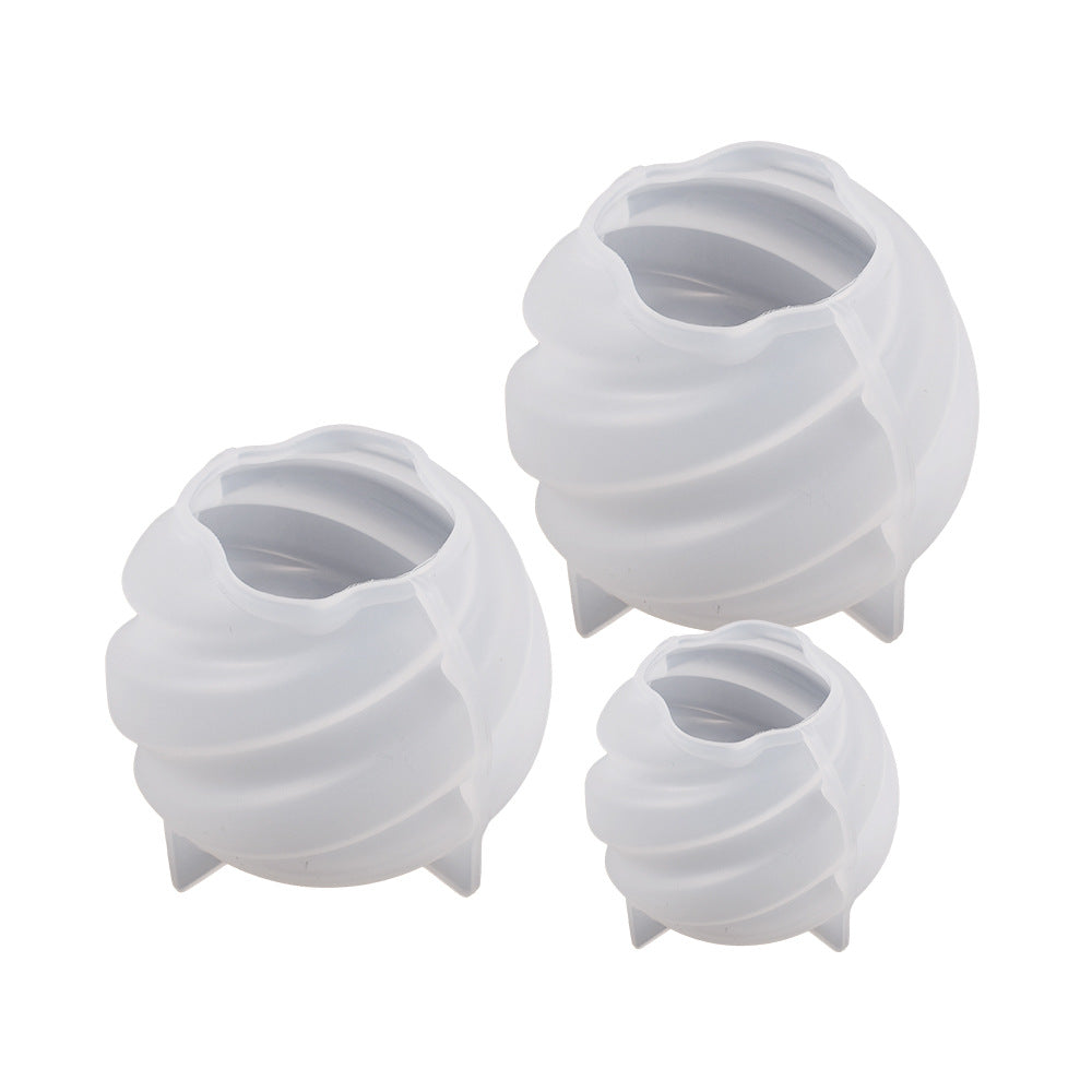 Silicone Candle Mold Spiral Earth Globe Pattern for DIY Aromatherapy Candles