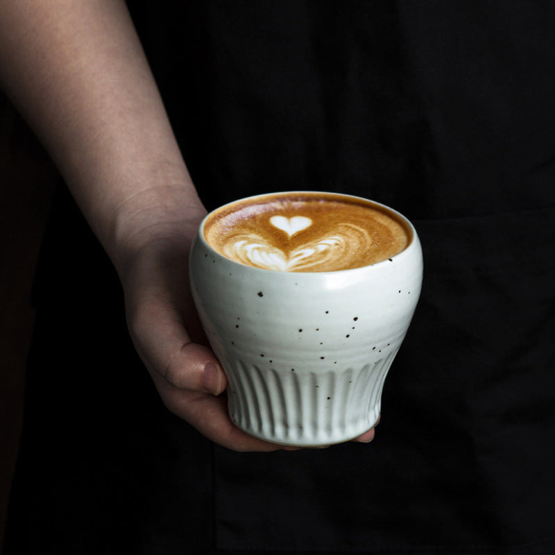 Handmade Stoneware Latte Mug with Matte Finish - Blue Ceramic Coffee Cup