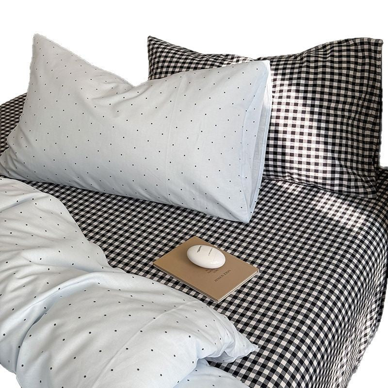 Four-Piece Cotton Bed Sheet Set - Multiple Sizes & Patterns