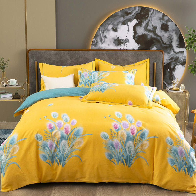 Cotton Winter Bedding Set with Quilt Cover and Sheets - Multiple Sizes & Styles