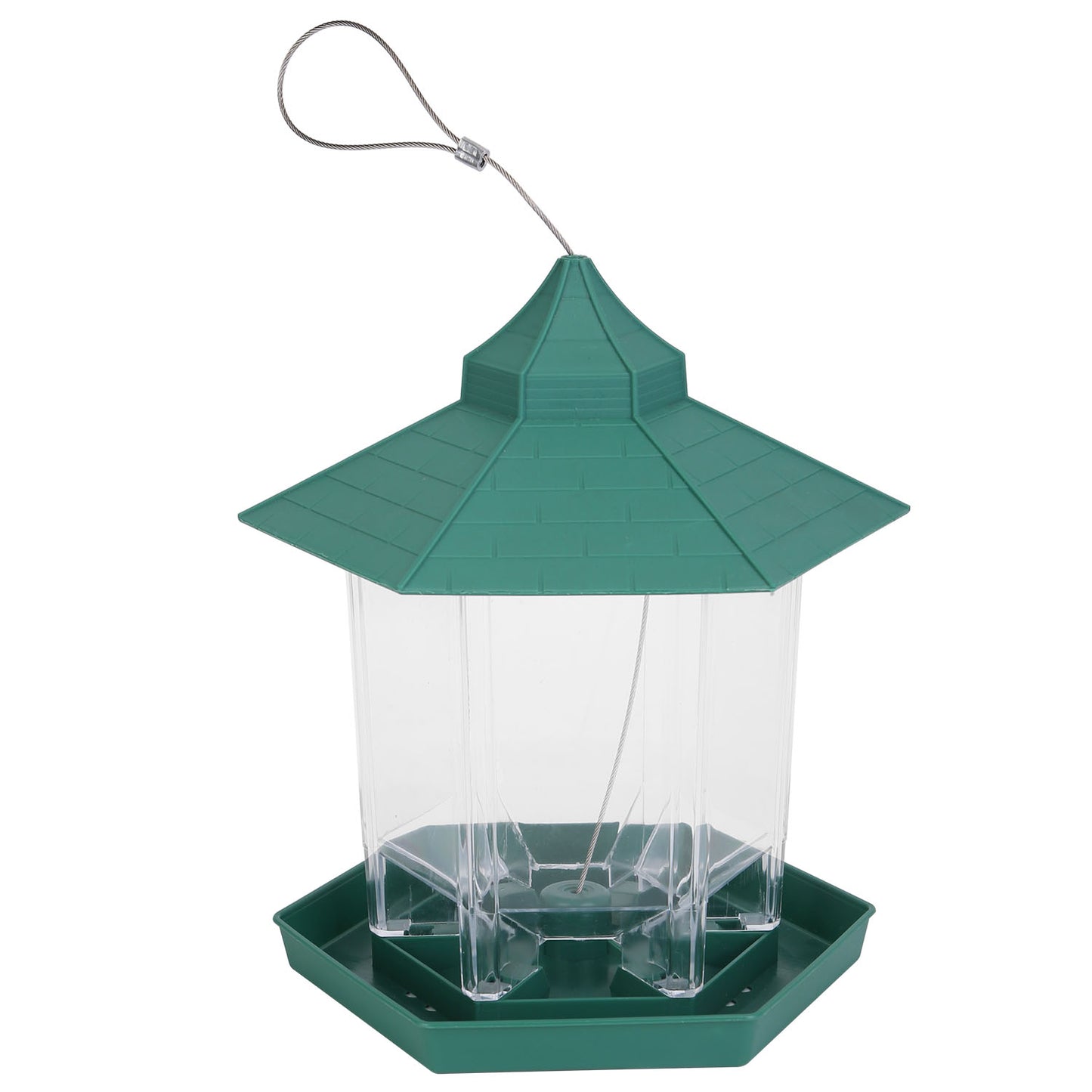 Hanging Bird Feeder with Large Capacity and 6 Feeding Ports for Garden Patio Park