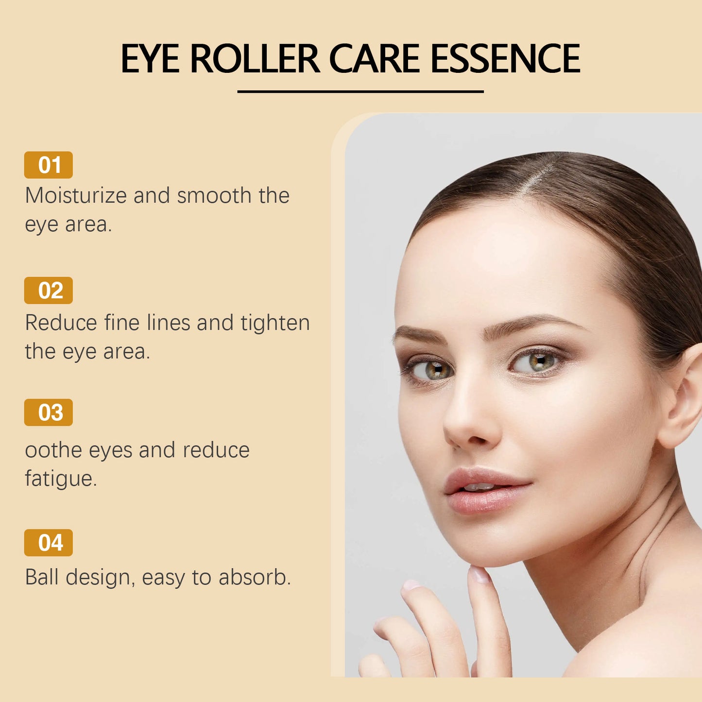 Firming Eye Serum with Roller Ball - Nourishing Vitamin E & Jojoba Oil - 10ml