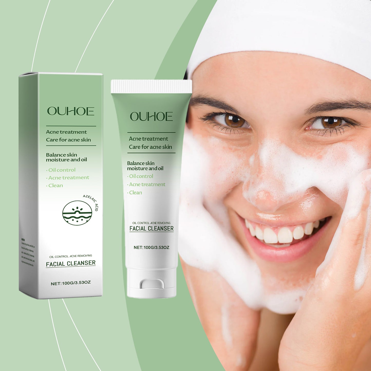 Hydrating Facial Cleanser with Salicylic Acid - Deep Pore Oil Control Wash