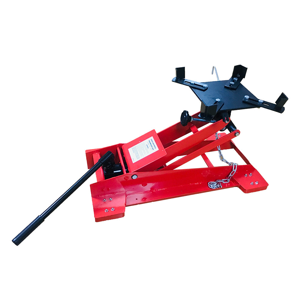 Hydraulic Transmission Jack 0.5 Ton Low Profile Steel Heavy Duty Tool - Red