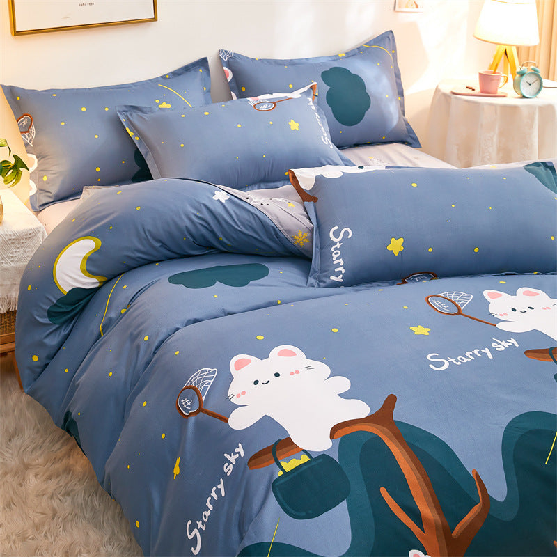 Student Dormitory Single Duvet Cover Set - Autumn & Winter Bedding