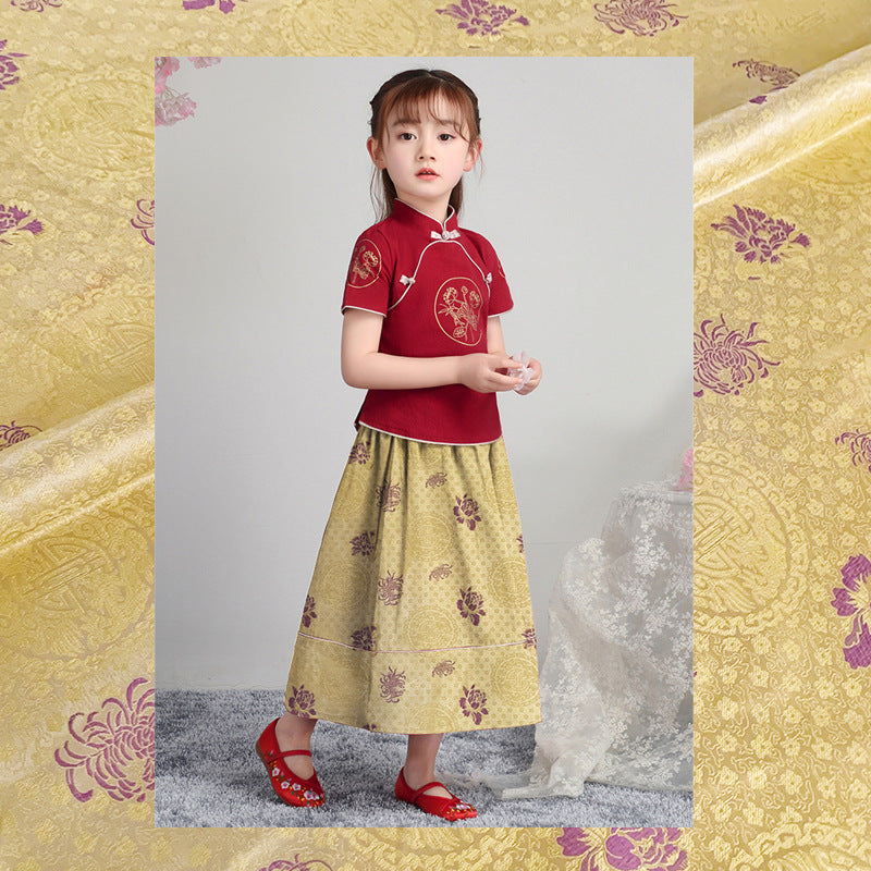 Yellow Satin Fabric for DIY Crafts & Clothing - 1M Brocade Textile