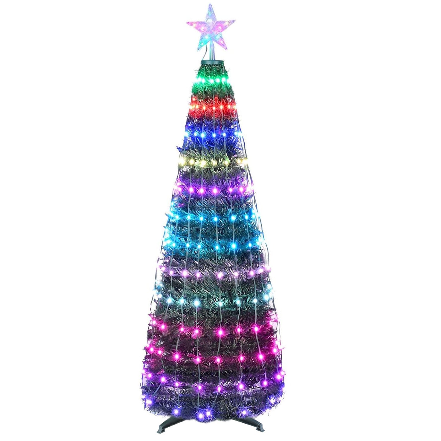 Collapsible Christmas Tree Lights with Remote Control - Multi-Color Options