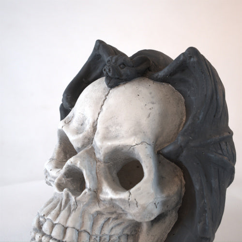 Demon Skull Gas Log for Ventless Fire Pits - Halloween Decor