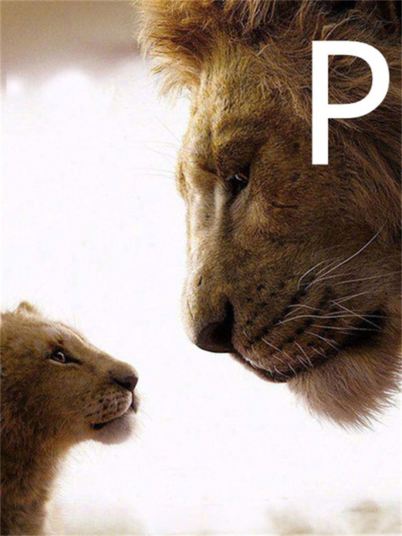 5D Diamond Embroidery Lion Cross Stitch Kit for Home Decor - Multiple Sizes & Styles