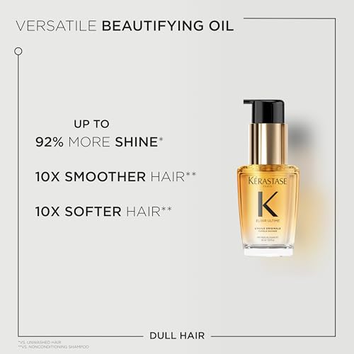 Kerastase Elixir Ultime Refillable Hair Oil - Hydrates & Smoothes Frizz, Adds Shine, With Wild Camellia, Nourishes & Strengthens Hair, For All Hair Types