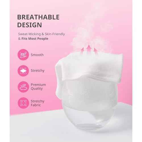 AIRSEE 2Pairs White Cotton Gloves for Dry Hands Eczema SPA Moisturizing - Men and Women Stretchable Cloth White Gloves Regular M