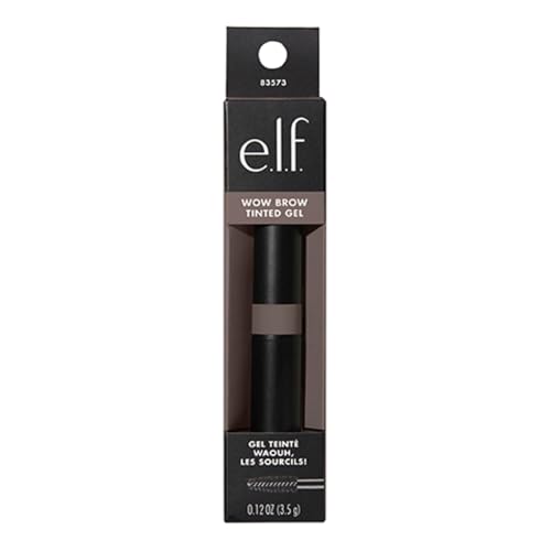 e.l.f. Wow Brow Gel, Volumizing, Buildable, Wax-Gel Hybrid, Creates Full, Voluminous-Looking Brows, Locks Brow Hairs In Place, Neutral Brown