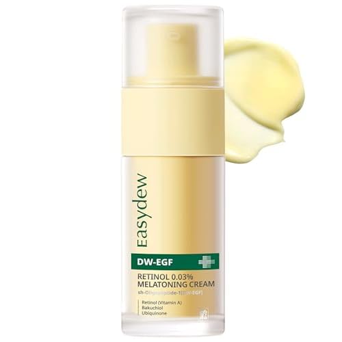 EASYDEW DW-EGF Peptide Retinol 0.03% Cream ? Beginner Retinol Night Cream for Hypoallergenic Skin Care - Firm Skin, Wrinkle Improvement - Korean Daily Anti Aging Face & Neck Treatment, 1.01fl. oz.