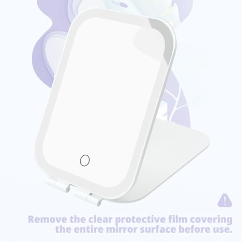 Travel Makeup Mirror, Portable Mirror with 3 Adjustable Light Settings, USB-Rechargeable Vanity Mirror with Lights£¬Gift for Women and Girls