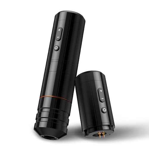 Ambition Ninja Plus Wireless Tattoo Machine - Rotary Cartridge Tattoo Gun with 2000mAh Power LCD Digital Display Brushless Motor Straight Drive Bar Tattoo Equipment for Tattoo Artists