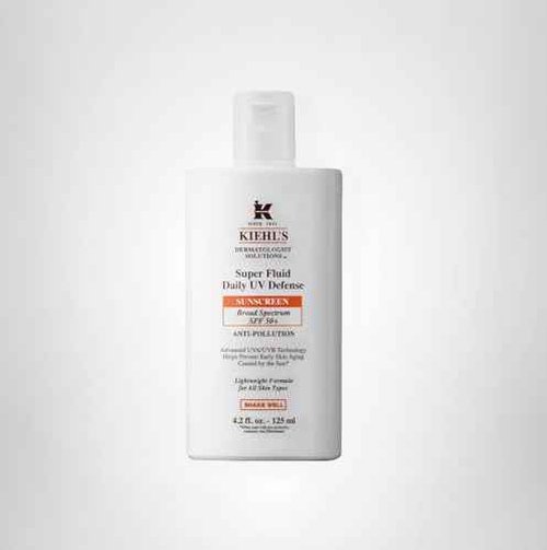 Kiehl's Super Fluid UV Defense Daily Facial Sunscreen SPF 50+, Lightweight Matte Finish, Protects Against UVA/UVB Rays & Pollution, Vitamin E & Baicalin, Non-comedogenic, Paraben-free - 4.2 fl oz