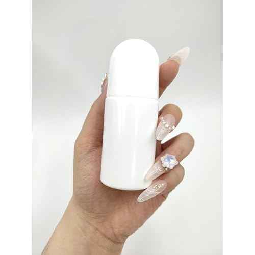 4Packs 1.7oz /50mL Roll-on Bottles Empty Refillable Roller White Plastic Anti-perspirant Roller Ball Perfume Bottles for DIY Deodorants, Essential Oils, and Fragrances