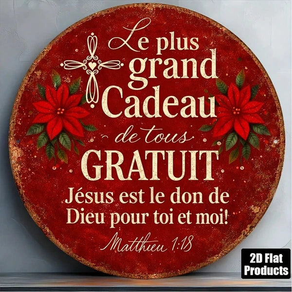 Vintage Metal Tin Sign - The Greatest Gift Is God's Gift To You - 8x8in
