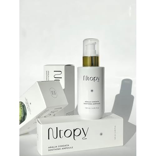 N.Bios Ntopy Aralia Cordata Soothing Ampoule - Korean Ampoule for Face, Moisture Ampoule, Ultimate Calming for sensitive skin, 4.05 oz