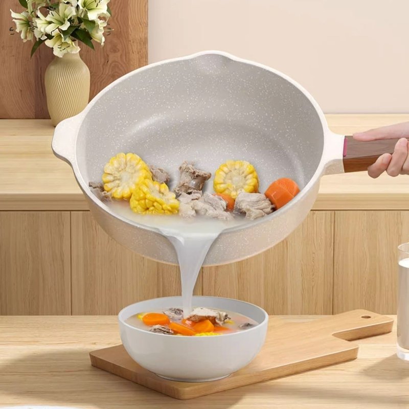 Non-Stick Flat-Bottom Frying Pan for Induction & Gas Stoves - Multiple Sizes