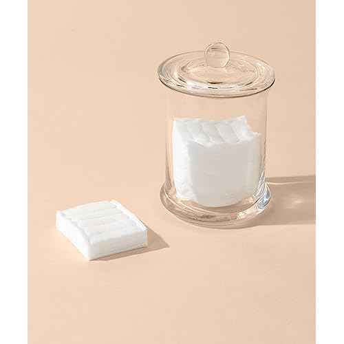 Diane 2.4" x 2" Cotton Squares, 100% Pure Cotton, Ideal for Makeup Removal, Nail Polish Touch-Ups, Skincare, and Everyday Household Use, 160 Count