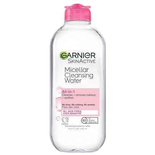 Garnier Micellar Water, Hydrating Facial Cleanser & Makeup Remover, Suitable for Sensitive Skin, Vegan, Cruelty Free, 13.5 Fl Oz (400mL), 1 Count