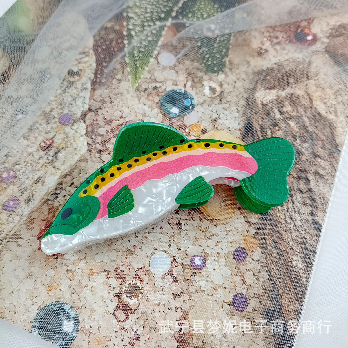 Dark Green Hair Clip - Women's Grip Design