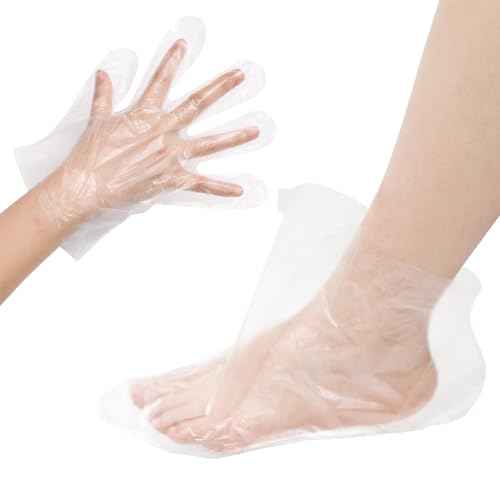 200 PCS Disposable Paraffin Wax Liners for Feet and Hand, Plastic Hand and Foot Bags Hot Wax Therapy