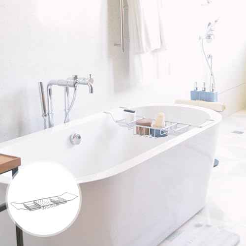 Cabilock Bathtub Tray - Stainless Steel Shower Tray, Expandable Extra Wide Bath Tub Organizer, Over The Tub Shelf Rack for Bathroom Accessories