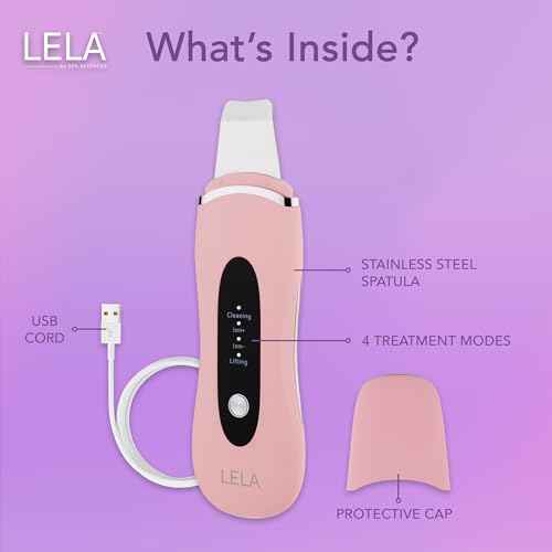 Spa Sciences - LELA - 4-in-1 Facial Spatula for Deep Cleansing, Pore Extraction, Serum Infusion, Anti-Aging and Contouring