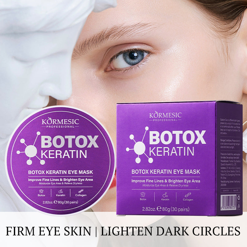 Anti-Wrinkle Eye Mask Patches - Keratin & Botulinum Formula, 80g, 60 Patches