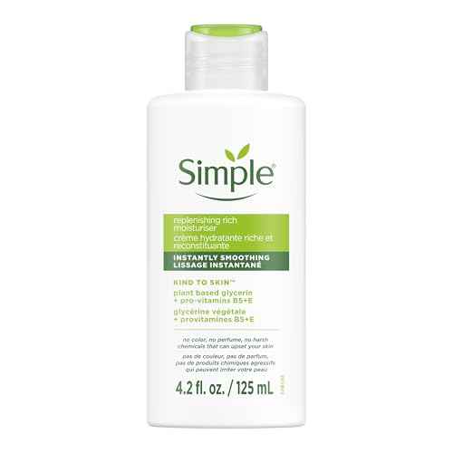 Simple Kind to Skin Face Moisturizer For Sensitive Skin Replenishing Rich 12-Hour Moisturization for All Skin Types 4.2 oz