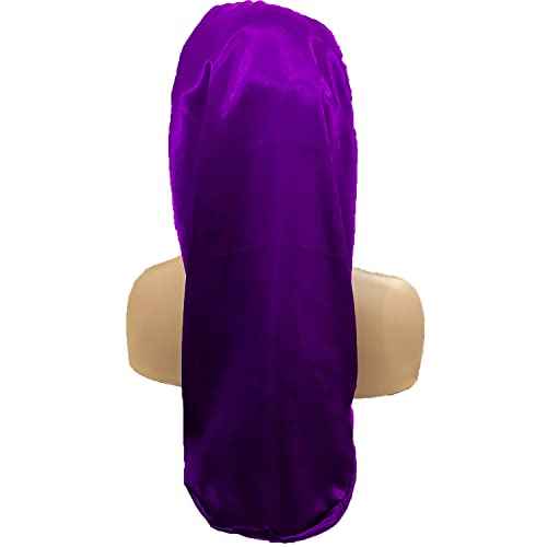 4 Pcs Satin Bonnet for Women, Long Sleep Cap Soft Silky Bonnet for Braids