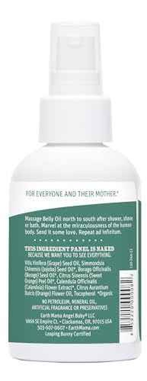 Earth Mama Belly Oil for Dry Skin | Calendula Skin Care Moisturizer Oil to Encourage Natural Elasticity and Help Prevent Stretch Marks During Pregnancy and Postpartum, 4-Fluid Ounce (3-Pack)