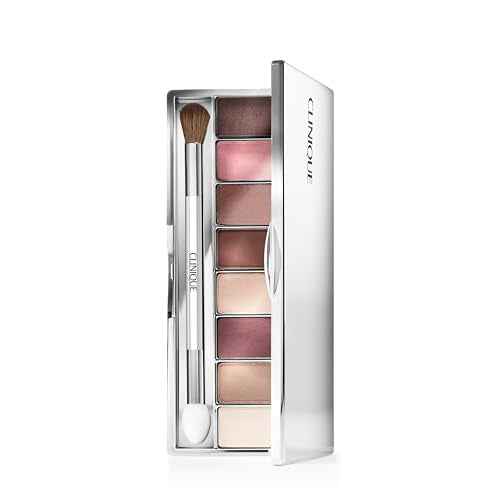 Clinique All About Shadow Eye Shadow Palette, 8 Silky + Buildable Shades | Black Honey, Pink and Nude Honey | Safe For Sensitive Eyes