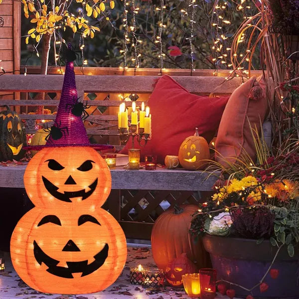 3FT Light Up Halloween Pumpkin Decoration with 8 Modes