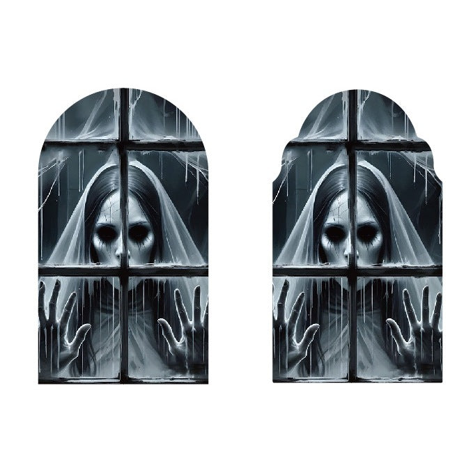 Ghost Holographic Mirror Halloween Decoration Multiple Styles & Sizes