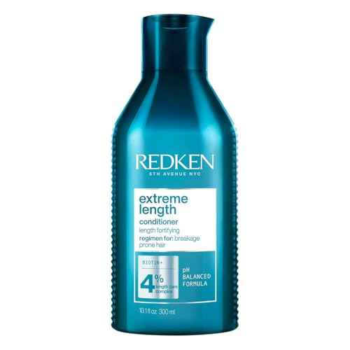 Redken Extreme Length Biotin Conditioner For Longer Hair ? Promotes Healthy Hair Growth, Strengthens & Detangles Damaged Hair, Infused With Biotin & Castor Oil?
