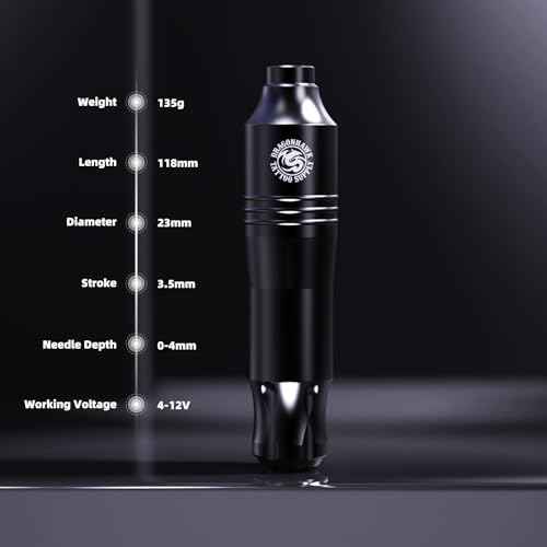 Dragonhawk Atom Wireless Tattoo Gun Pen Machine Kit - Complete Beginner Tattoo Kit with 20 Cartridge Needles, Battery Power Supply for Lining Shading