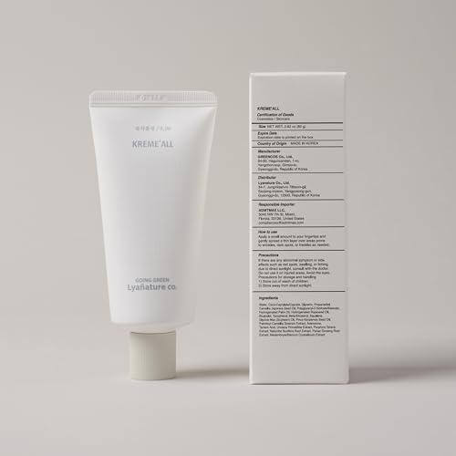 KREME' ALL ? Korean Organic Face Cream & Lotion, All-in-One Moisturizer for Dry Skin, Deep Hydration, Nourishing & Soothing Care, Non-Toxic Skincare (2.82 fl oz / 80g)