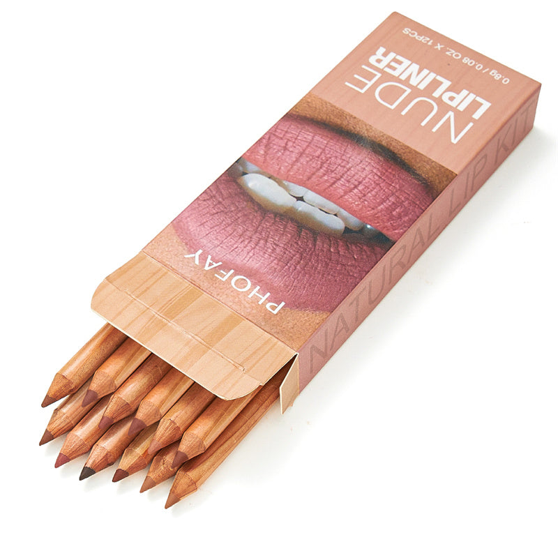 Long-Lasting Matte Lip Liner Pencil Set - Define and Shape Your Lips