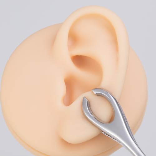 Professional Body Piercing Plier, Body Piercing Pliers Tool, Ear Lip Navel Nose Tongue Septum Sponge Forceps Clamp, 316L Stainless Steel Piercing Plier