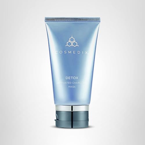 COSMEDIX Detox Activated Charcoal Mask for Face - Deep Exfoliating Facial Mask for Daily Impurities, Oil, Dirt, Dead Skin & Residue - Gentle for Sensitive Skin - Activated Charcoal & Kaolin Clay