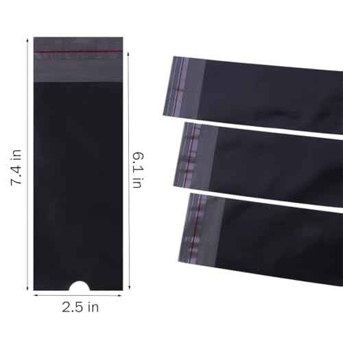 200Pcs Tattoo Machine Covers Self-adhesive Type 2.5¡¿7.4 Inch Tattoo Pen Covers Machine Bags Sleeves for Tattoo Supplies Accessories (Black)