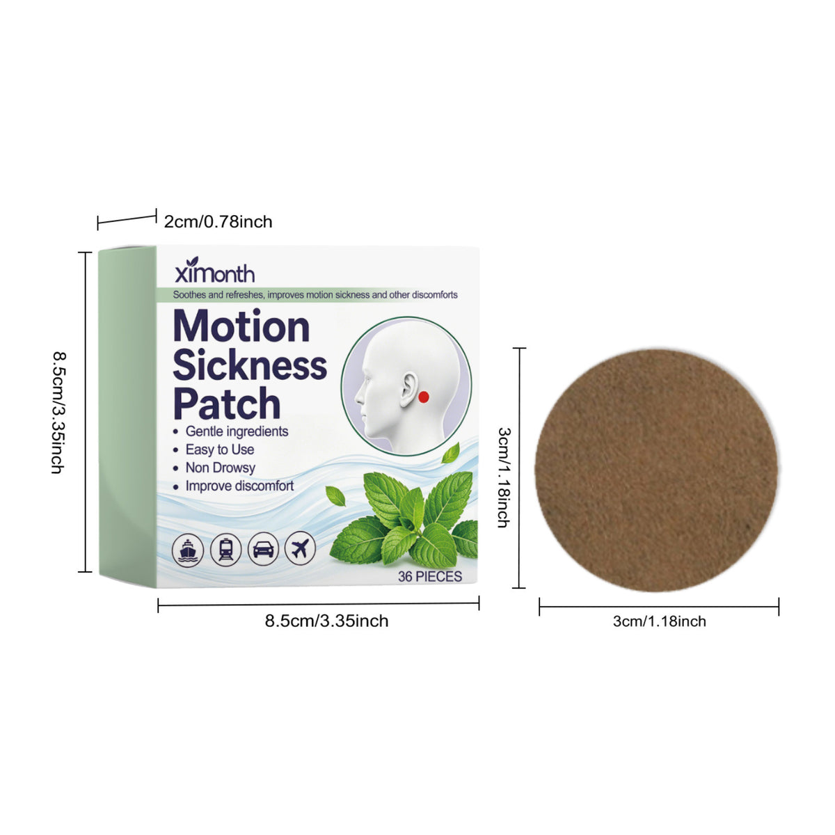 Breathable Body Care Patch, 36 Pieces