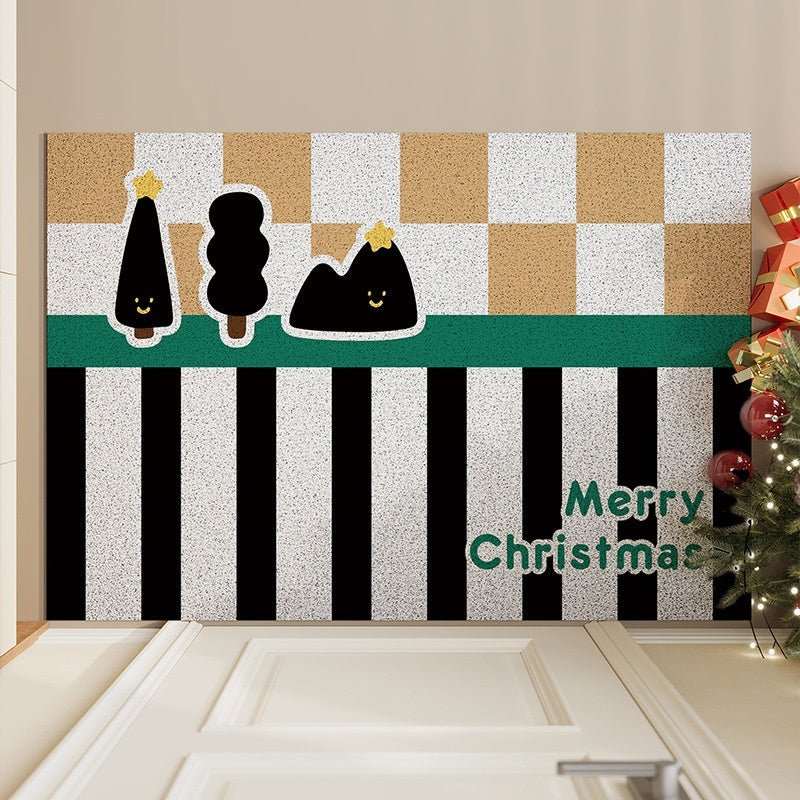 Christmas Door Mat - Mud Earth Removing Decorative Entrance Rug