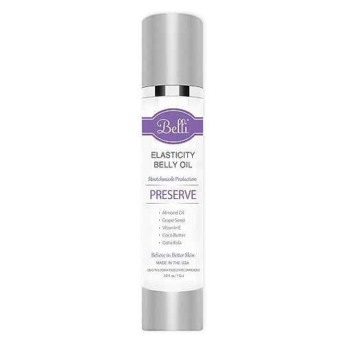 Belli Pregnancy Stretch Mark Belly Oil: 3.8 Ounces of Essential Maternity Skin Care with Vitamin E for Healthy Skin, Scar Protection, and OB-GYN, Dermatologist Recommended